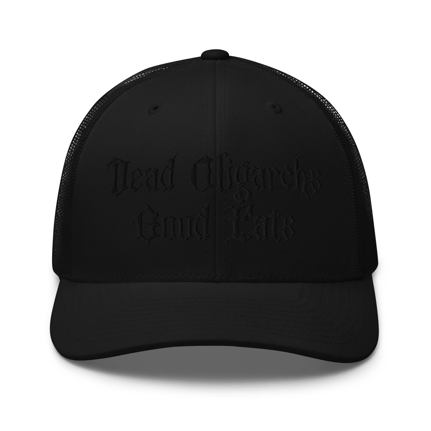 E M DOGE Black on Black Embroidered Hat
