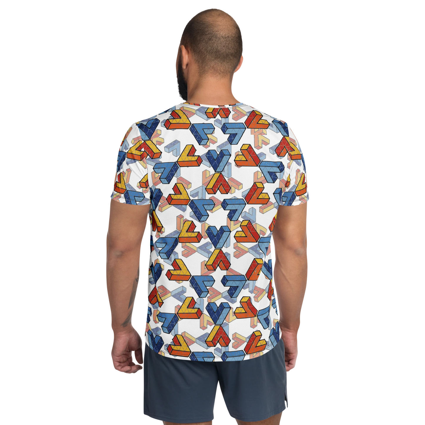 Men's Penrose Triangle Athletic Tee White