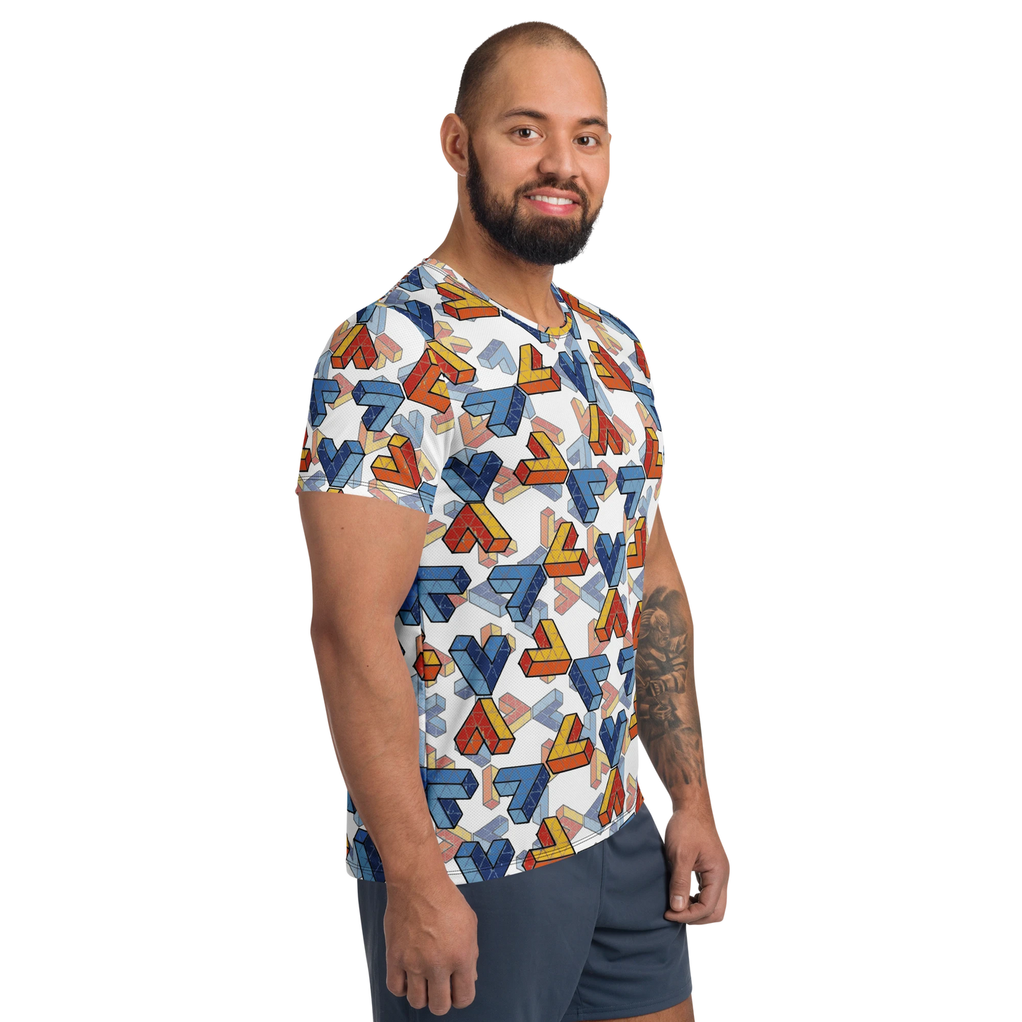 Men's Penrose Triangle Athletic Tee White
