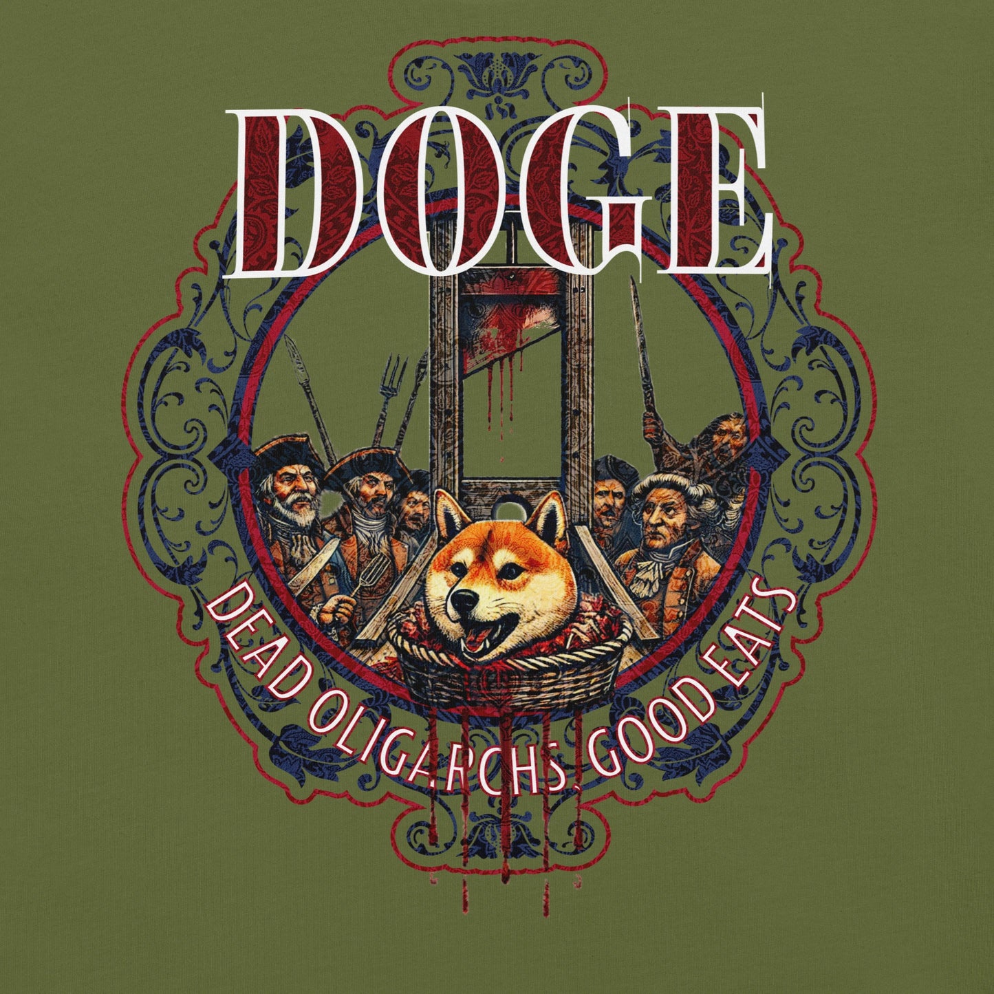 Unisex DOGE Shiba Inu Guillotine Tee