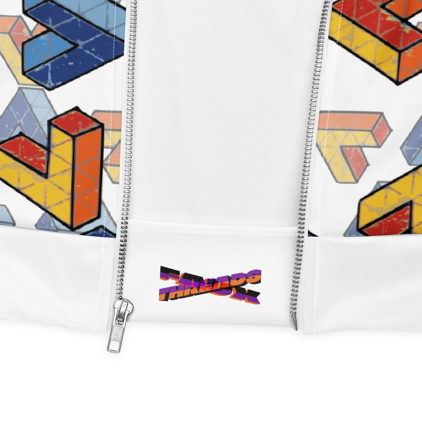 Unisex Penrose Triangle Bomber Jacket White